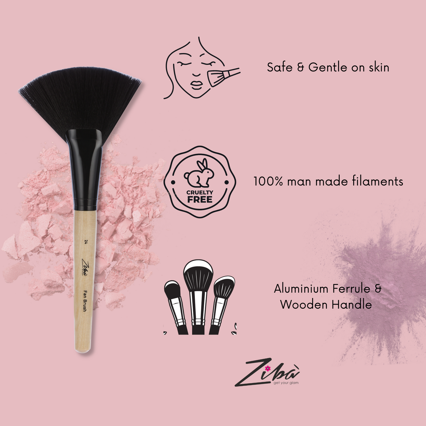 Ziba Fan Brush – Small