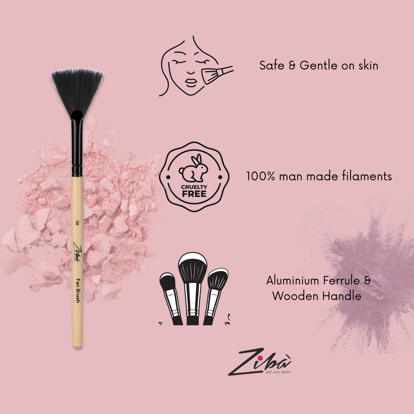 Ziba Fan Brush (L)