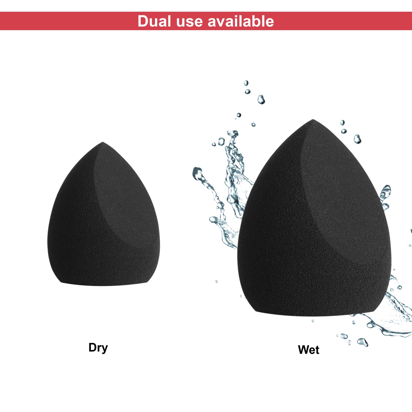 Makeup Sponge – Black – Two Cuts